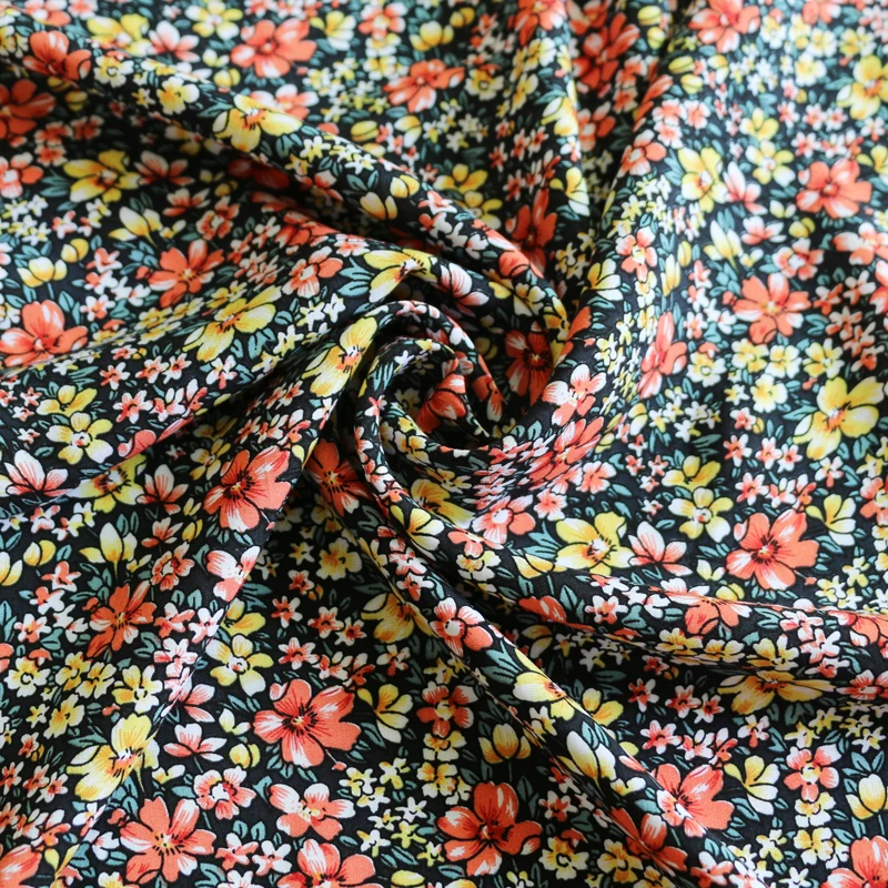 Floral Dress Fabric Soft Viscose Cotton Fabric Chifldrenin Fabric from