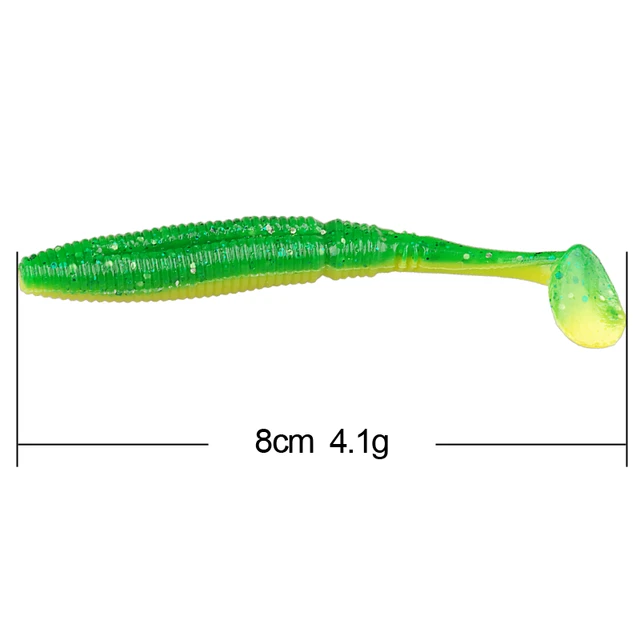 BASSKING 15pcs Soft Bait 7.5cm 3.8g Fishing Lure Iscas Artificial