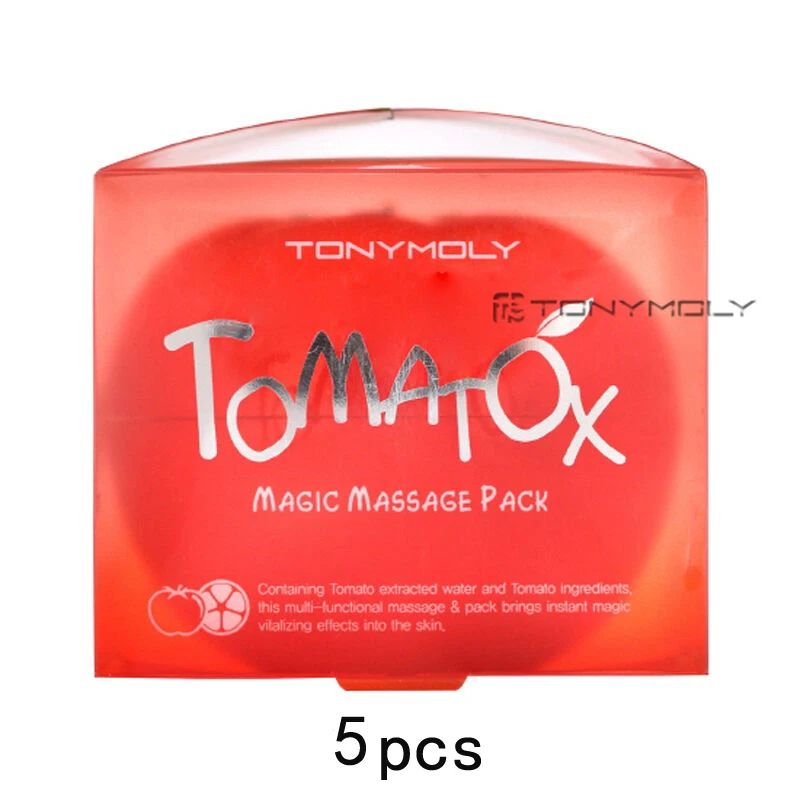 5pcs TONY MOLY Tomatox волшебный массажный пакет 80 г отбеливающая маска для лица увлажняющий, против морщин отшелушивающая Корейская увлажняющая маска - Цвет: 5pcs