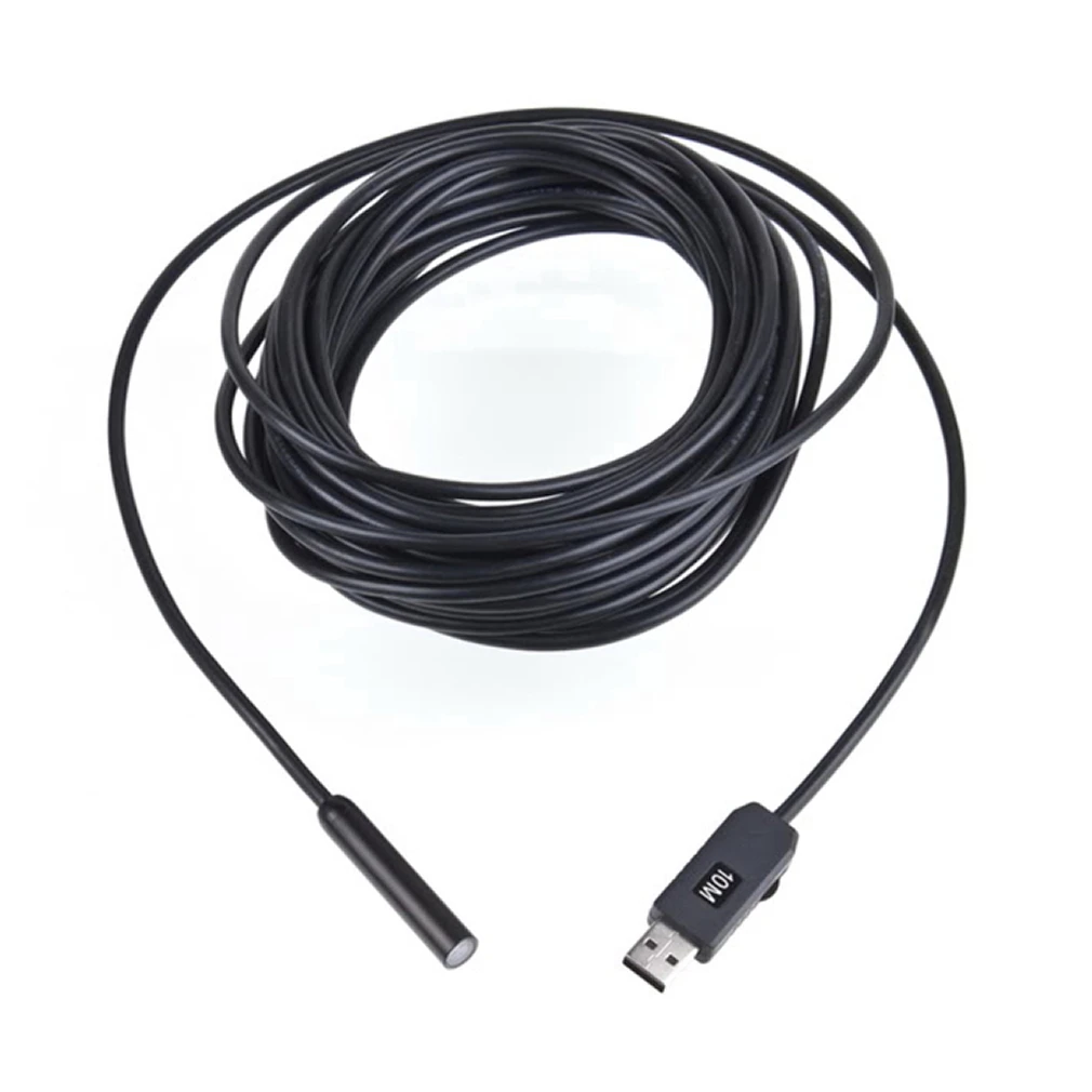 

Wholesale 10M USB Endoscope Pipe Inspection Camera Borescope 4 LEDs IP67 Waterproof Mini PC Tube Snake Side-view Mirror
