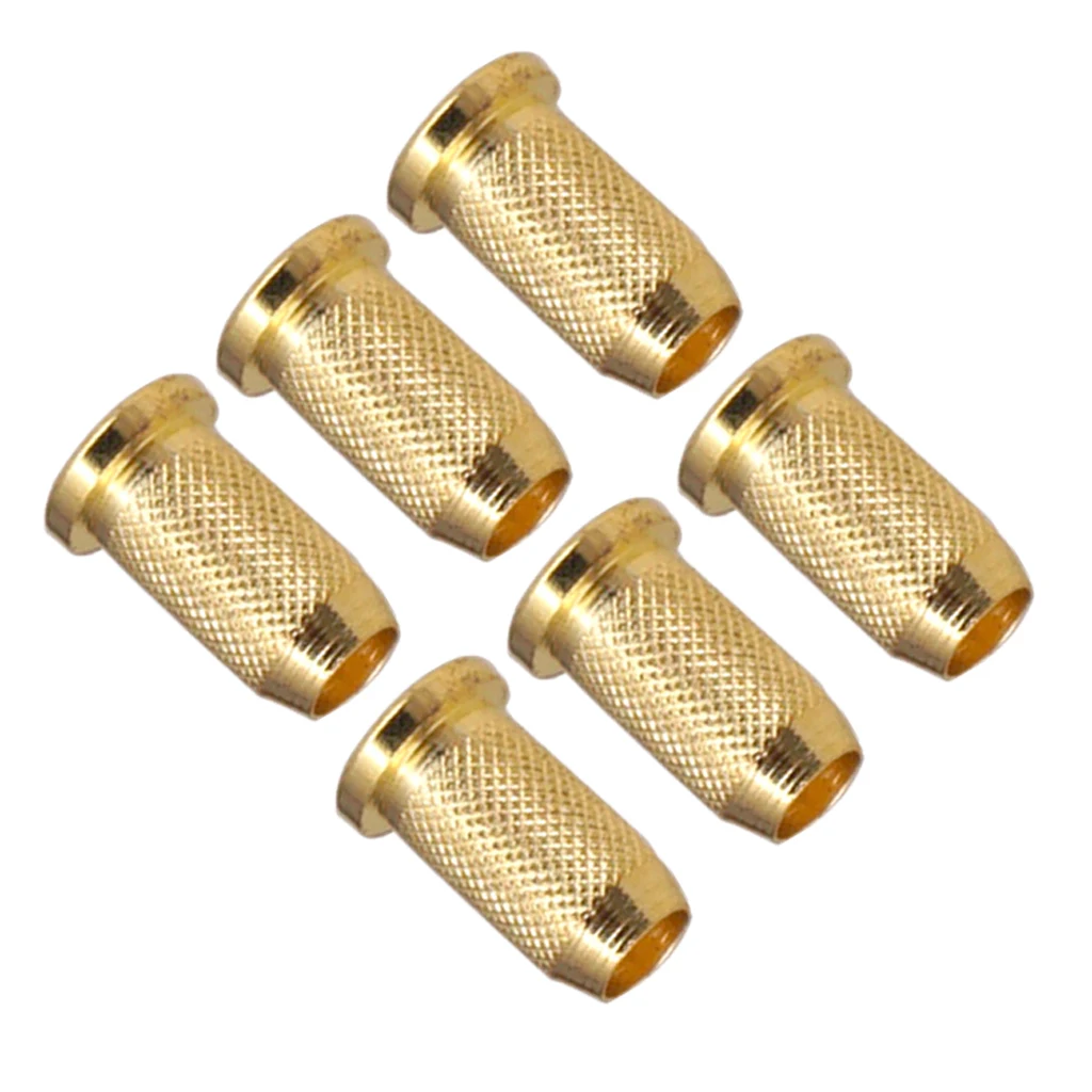 Durable 6x Electric Guitars Through Body Bushings Golden String Instrument Parts Luthier Tools