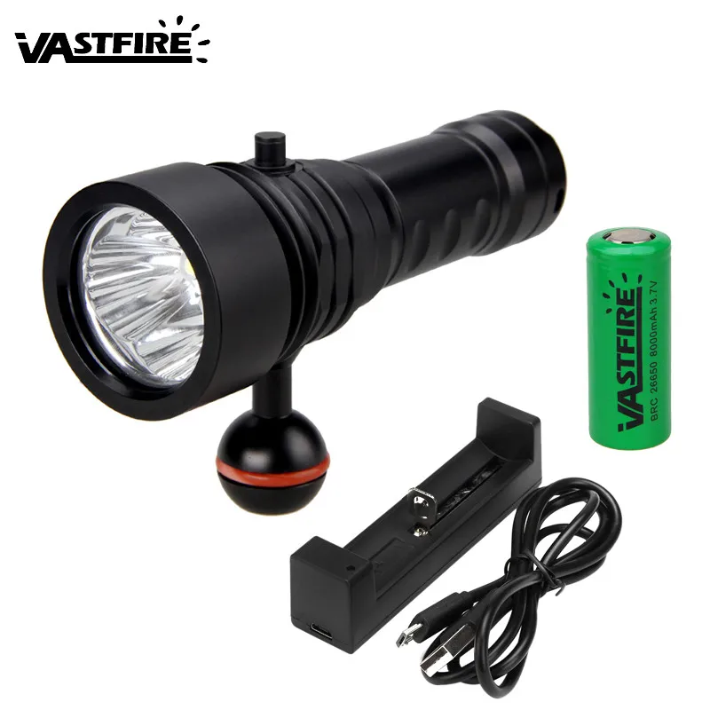 

Super Bright 4Mode 1500LM LED Diving Flashlight Underwater 120m Professional Scuba XM-L2 18650 Battery Powered Diving Dive Torch
