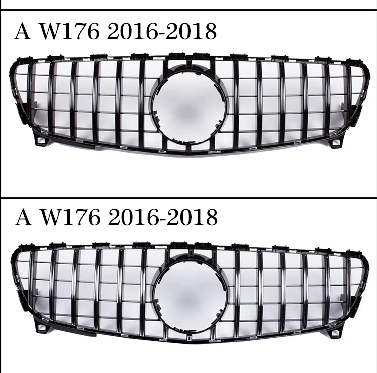 Передняя решетка подходит для Mercedes W117 A W176 W177 C class W204 W205 E W207 W212 W213 GLC X253 GT стиль решетка GTR стайлинга автомобилей