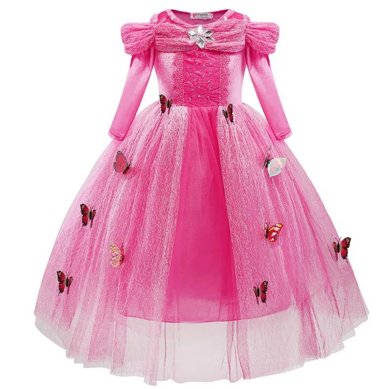 Платье Золушки для маленьких девочек высококачественное нарядное платье принцессы Белль Аврора детская одежда Рождественский костюм Снежной Королевы для костюмированной вечеринки