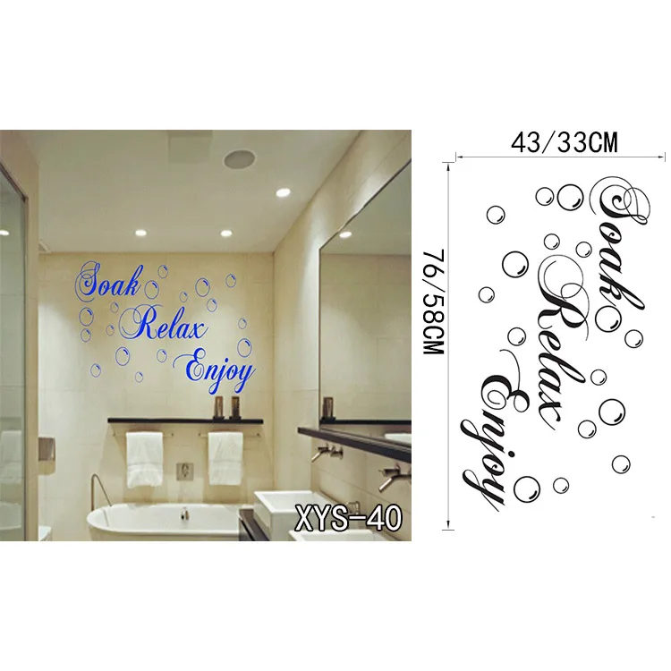 Правила ванной комнаты украшения дома креативные цитаты декоративные настенные наклейки Adesivo де Parede Съемные Виниловые наклейки на стену - Цвет: XYS40