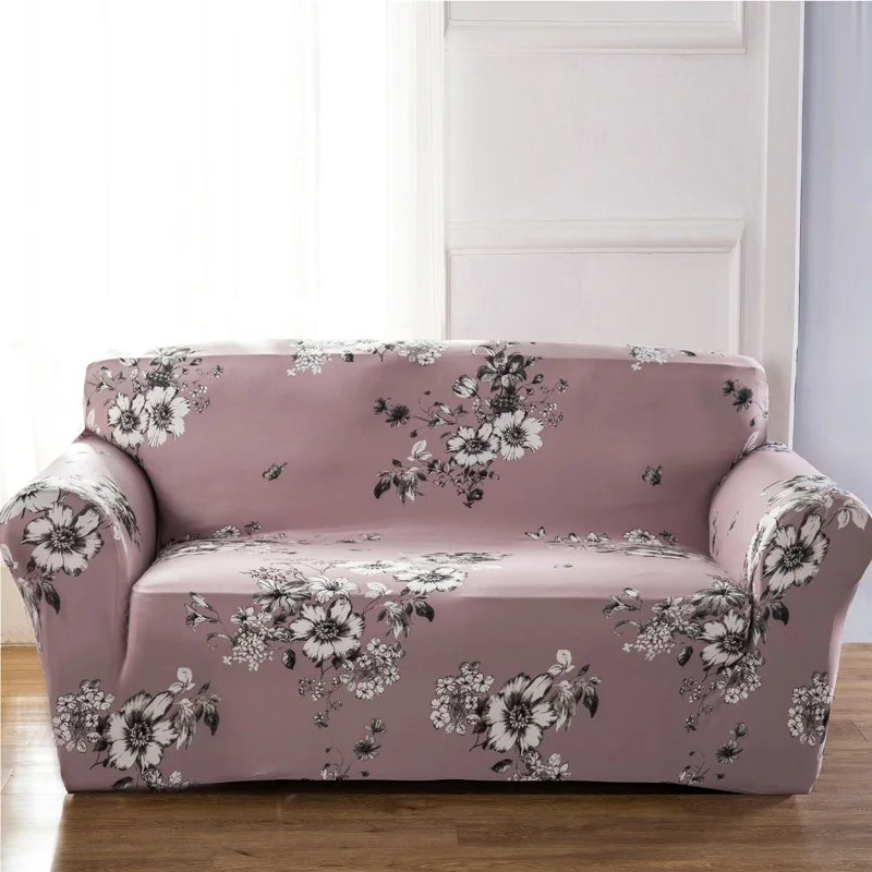 Tutubird Stretch Elastic Sofa Cover Flower Print Four Seasons Universal Flexible Couch Cover 