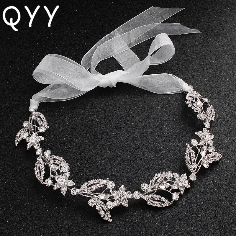 

Fashion Austrian Crystal Alloy Headbands Wedding Hair Accessories Blossom Headpiece Jewelry Bridal Hair Vine