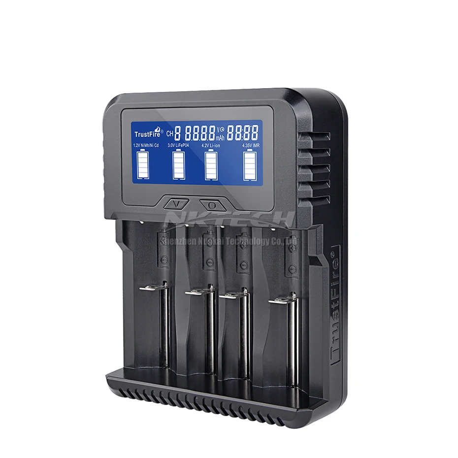 Смарт зарядное устройство TrustFire быстрое QC3.0 с USB дисплеем емкость для