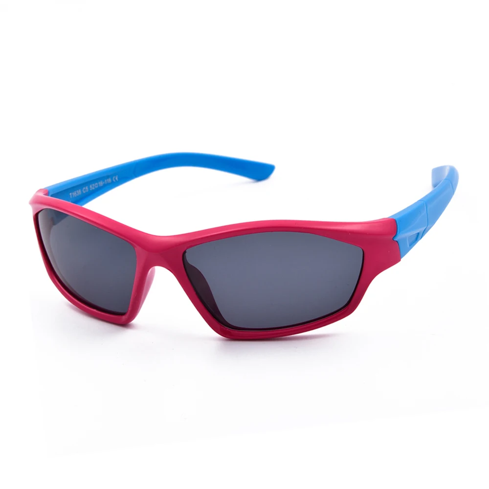 WILLPOWER поляризованные солнцезащитные очки UV400 с пластиковой рамкой для детей PK-130 - Цвет линз: Red Blue