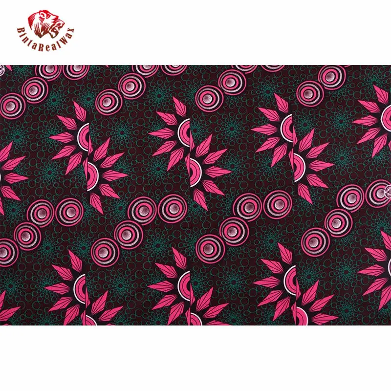 Анкара африканская полиэфирная ткань с восковой печатью Binta настоящий воск высокое качество 6 ярдов африканская ткань для вечерние платья FP6122