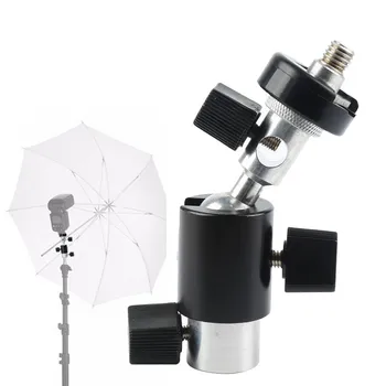 

1 Pc Black Universal 360 Degree Camera Flash Hot Shoe Adapter Umbrella Holder Swivel Light Stand Bracket Type C Photography Accs