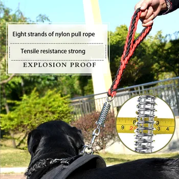 

A16 High quality Large Dog Traction Rope Big Dog Leash nylon Woven large Pet rope product for dogs Explosion proof Dog Leash