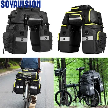 

3 in 1 Waterproof Polyester Mountain Road Bicycle Bike Bags backpack Cycling Double Side Rear Rack Tail Seat Trunk Bag Pannier