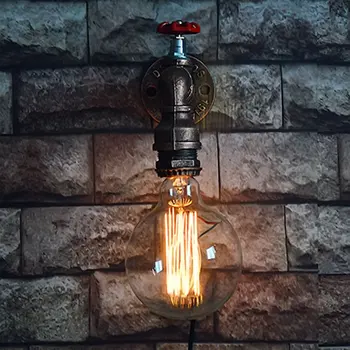 

Luminaria Retro Industrial Bedroom Hallway Sconce Vintage Wall Light E27 Plated Loft Iron Wall Lamp Bathroom Stair Antique Lamp