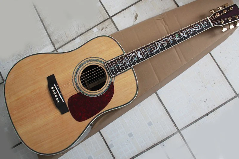Factory custom 41" top solid 45 acoustic guitar with Korean imported