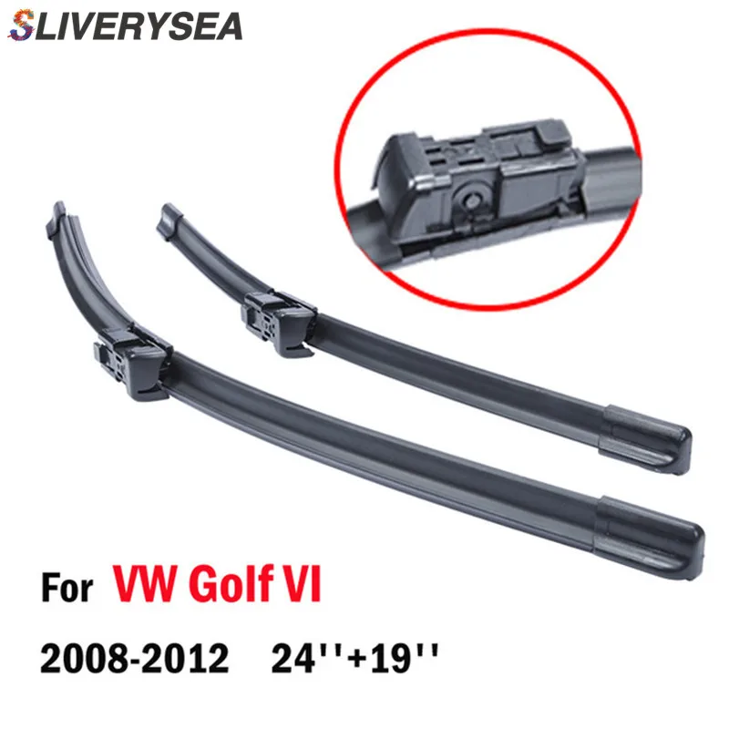 SLIVERYSEA Стеклоочистители Лезвия для Volkswagen VW Golf 6 2008-2012 24 '+ 19' автомобильные