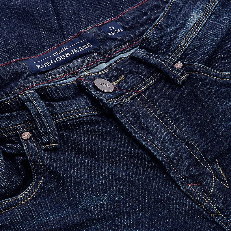 Autumn Men Jeans Cotton Patchwork Blue Color Pocket For Man Fashion Slim Fit Denim Pants 2018 New Male Wear Long Trousers 9396
