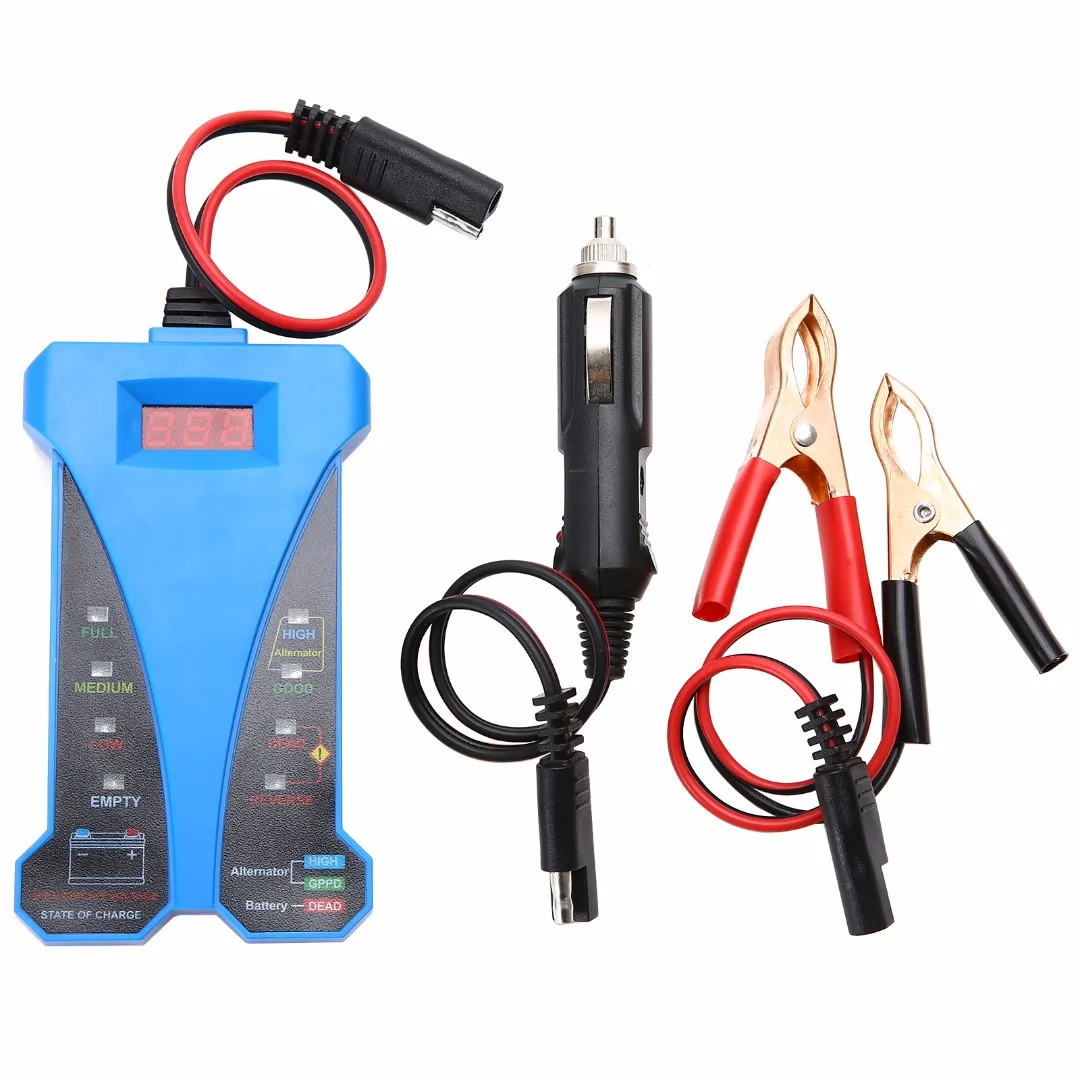 New 12V Car Vehicle Smart Digital Battery Tester Voltmeter Alternator Analyzer With LED Display Auto Diagnostic Repair Tools