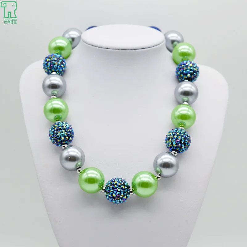 

Kids Chunky Pearl Necklace Baby Girls Chunky Bubblegum Necklace Toddler Best Friends Gift 2015 Fashion Princess Costume Jewelry