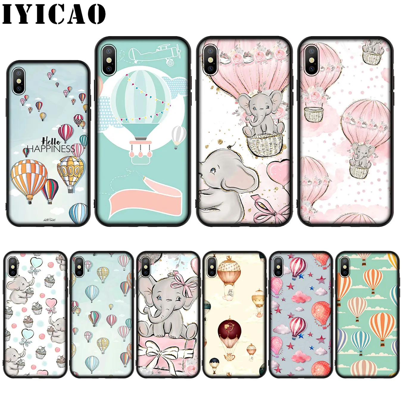 Милый мультяшный силиконовый мягкий чехол с воздушным шаром для iPhone 11 Pro Max XR X XS 8 7