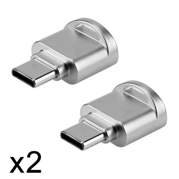

Jimier USB-C USB 2.0 Type C to Micro SD SDXC TF Card Reader Adapter for Laptop & Cell Phone 2pcs