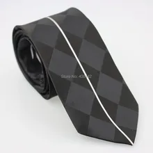 Yibei Coachella Галстуки черный Повседневное формальный человек галстук продаж акции проверяется Gravatas серебро в Вертикальную Полоску шеи Галстуки Для мужчин подарок