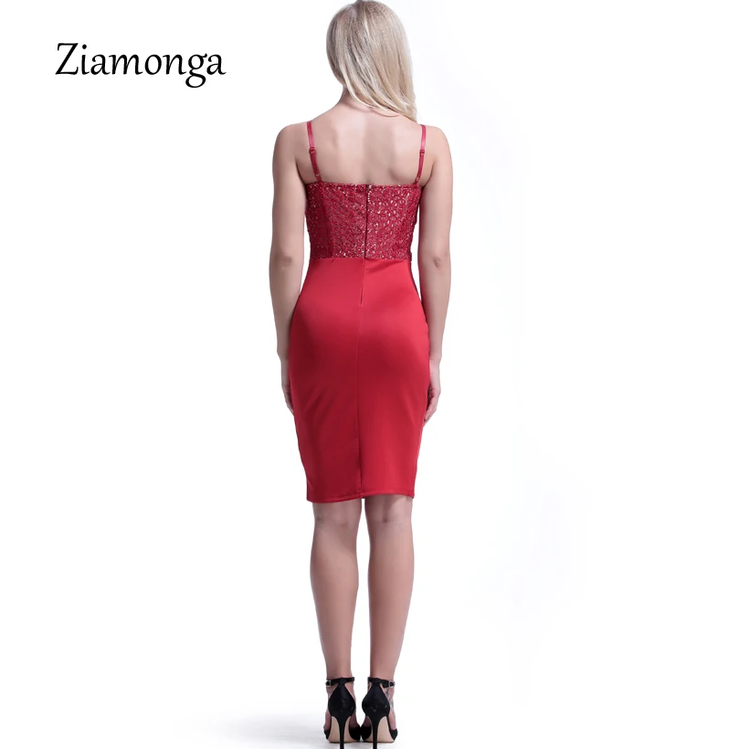 Ziamonga пикантные на лифчике с пуш-ап эффектом, облегающее миди платье с v-образным вырезом, без рукавов, на бретельках, кружево с цветочным мотивом платье черный, красный по колено вечерние платья