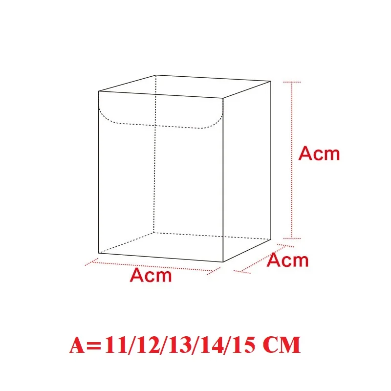 A* см(A =/11/12/13/14/15) в форме квадрата Пластик прозрачного ПВХ Коробки прозрачный Водонепроницаемый подарочная упаковка коробка для ювелирных изделий/конфета Сделай Сам/игрушки