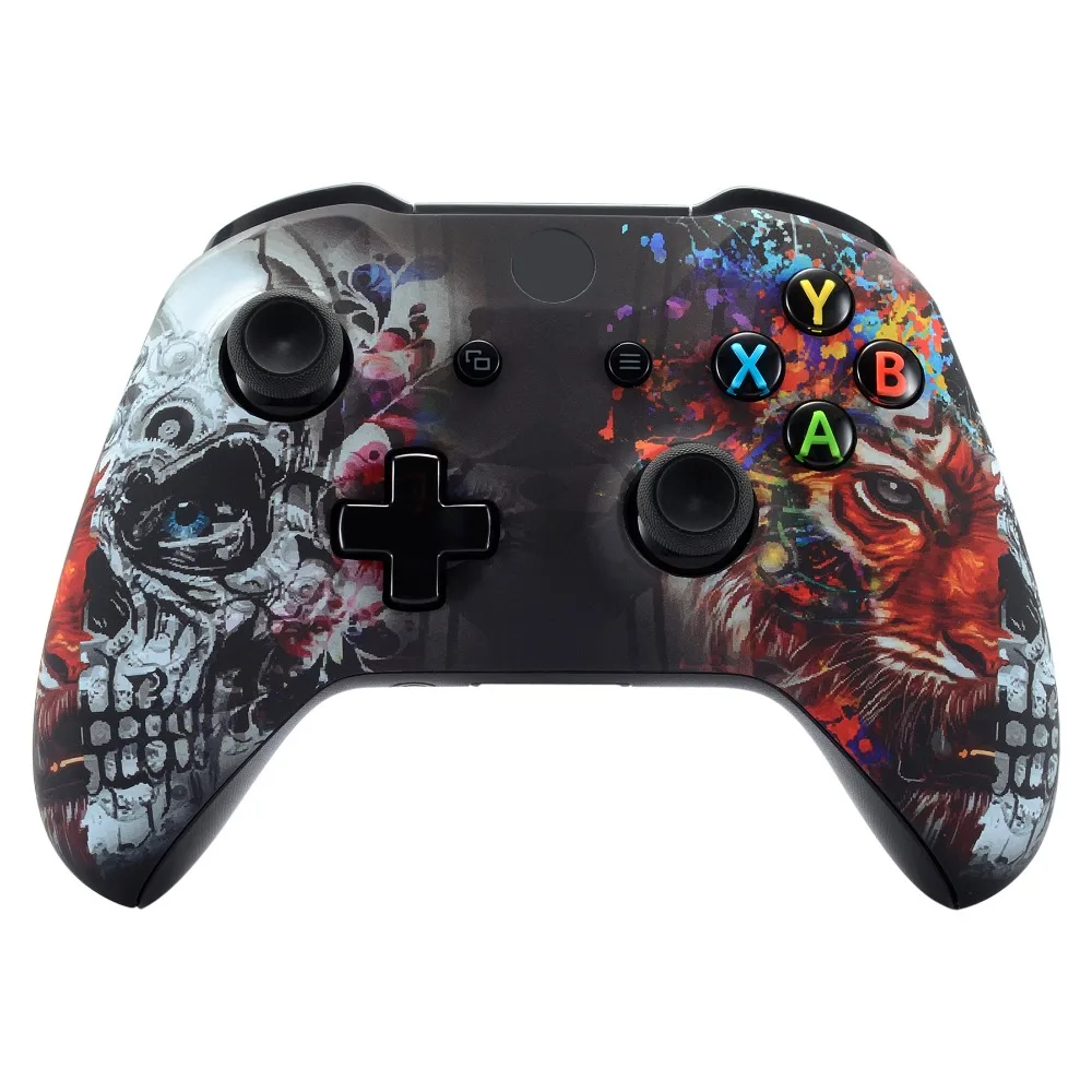 

Tiger Skull Soft Touch Faceplate Cover, Front Housing Shell Case for Xbox One S & for Xbox One X Controller - SXOFT22X