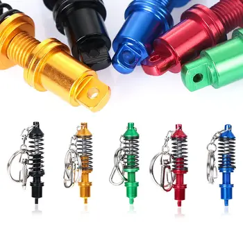 

SEKINNEW 1 Pc Alloy Car Interior Suspension Key chain Spring Car Bike Motorcycle Tuning Part Shock Absorber Keyring Gift