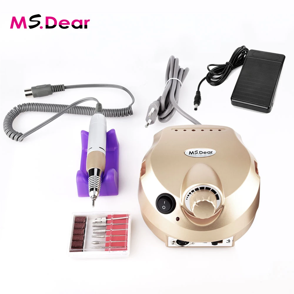 35000RPM Electric File Drill Nail Art Polisher Tool Bit Machine Professional Manicure Pedicure Kit Sand Band Accessory Equipment