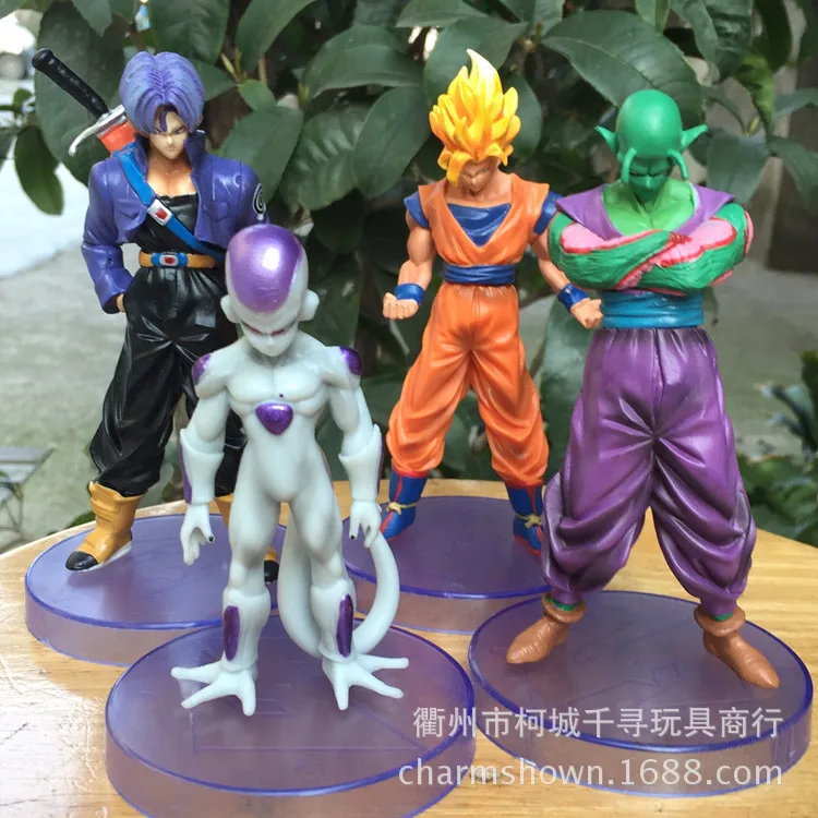 

4pcs/set Dragon Ball Z Son Gokou Piccolo Trunks Action Figure PVC Collection figures toys for christmas gift brinquedos