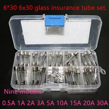 6*30 6x30 стеклянная посылка предохранителя 250V высококачественный предохранитель. Коробка: 82 шт 9 шт