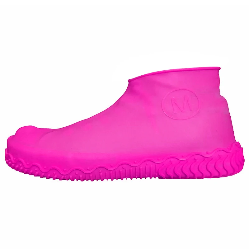 1 пара высококачественных силиконовых чехлов для обуви, противоскользящие водонепроницаемые резиновые сапоги, чехлы для обуви S/M/L, аксессуары для обуви - Цвет: Rose red