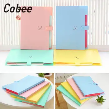 

Cobee 5 Layers Sub Grid Smiling Simple File Storage Bag Paper Holders Office Portable