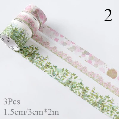 3Pcs Cartoon Fruit Decorative Adhesive Creative Flower Washi Tape Tape Cute Masking Tapes For Kid Scrapbooking DIY Photos Albums - Цвет: 2