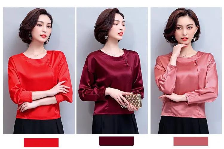 7 Colors New Winter Autumn Slik Blouse Women 2019 Long Sleeve Plus Size Shirts Femme Tops Fashion Casual Chiffon Blusas Mujer (1)