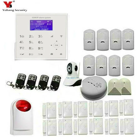 

Yobang Security WIFI Home Security Alarm System DIY KIT Alarm Smoke/Fire Sensor Strobe Siren Alarm Kits Security Camera Alarm