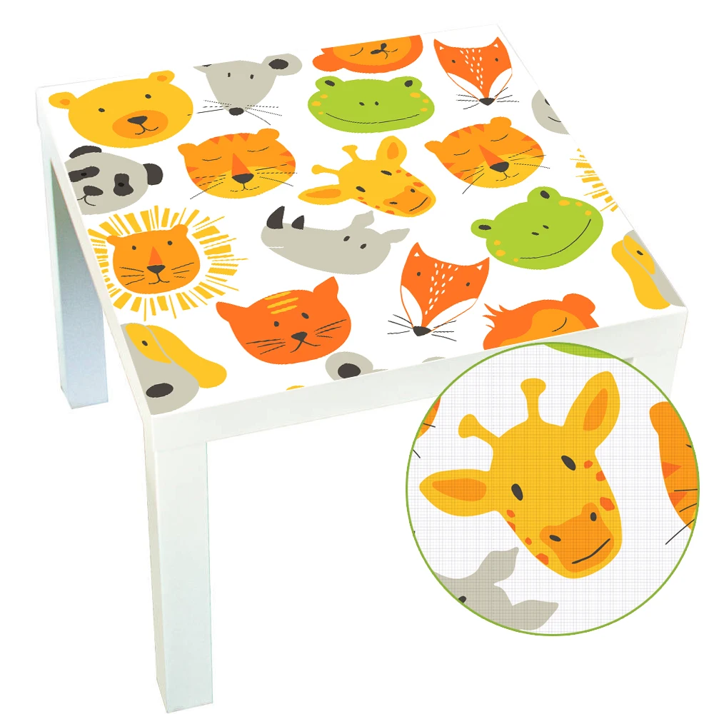 

kids room decoration table renovation table stickers waterproof and oil-proof table stickers 55 cm * 55 cm animal wall sticker