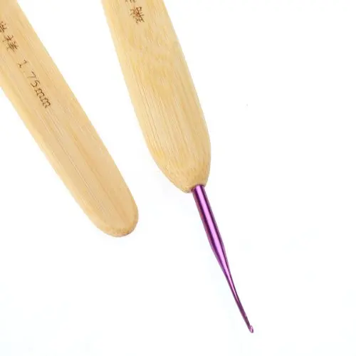 10 размеры бамбуковой ручкой глинозема Head крючки Иглы 1-6 мм