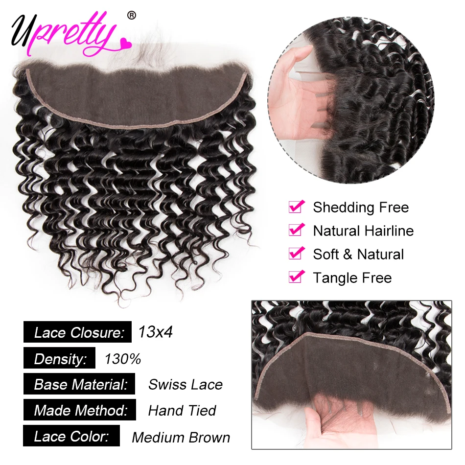 Upretty Hair Deep Wave Bundles With Frontal Brazilian Hair Lace Frontal Closure With Bundles Human Hair 3 Bundles With Frontal Upretty Hair Deep Wave Bundles With Frontal Brazilian Hair Lace Frontal Closure With Bundles Human Hair 3 Bundles With Frontal