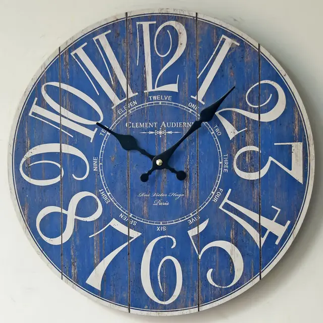 Aliexpress Clement Blue Digital Large Wall Clock Europe Clement Blue Digital Large Wall Clock Europe Circular Clocks Living Room Home Decoration
