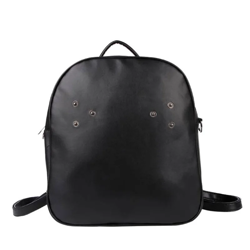Модный рюкзак с крыльями ангела для девочек-подростков, милые сумки на плечо, женские черные милые кожаные школьные рюкзаки, черный рюкзак XA1011B - Цвет: Black bag