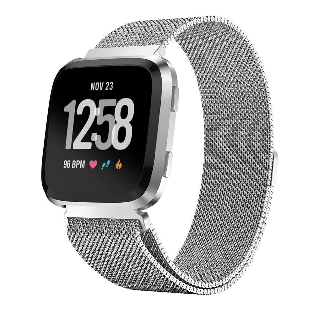 UIENIE-Stainless-Steel-Mesh-Milanese-Magnetic-Loop-Wrist-band-Strap-for-Fitbit-Versa-Smart-Watch-Straps (3)