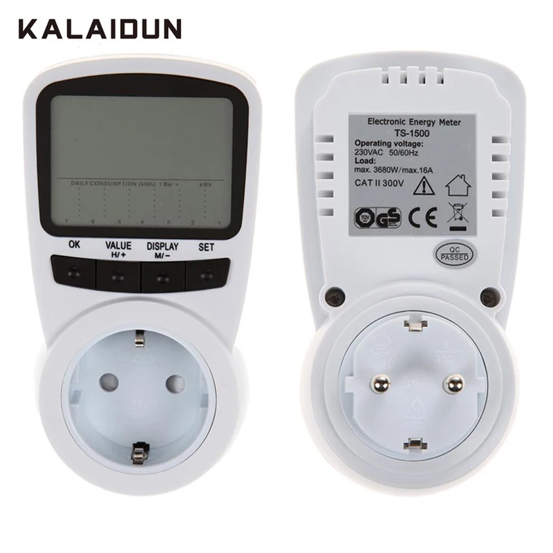 KALAIDUN Power Meter Digital Wattmeter Electric Energy AC Voltage Meter