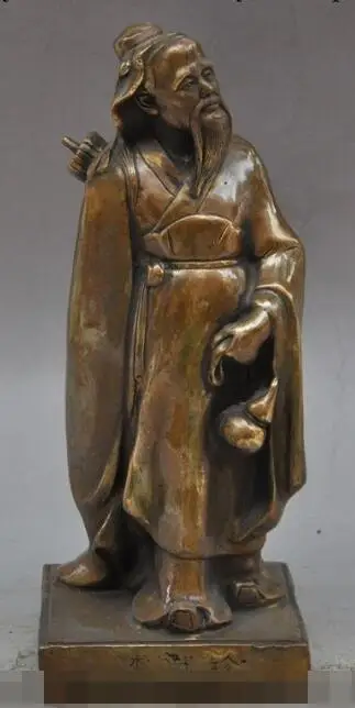 

S05918 10 china bronze famous excellent Physician Medical scientist LiShizhen statue