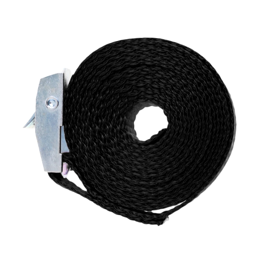 2Pcs Heavy Duty Metal Cam Buckle Tie Down Straps Roof Racks Trailers 25mm x 2.5m Cargo Luggage Load Lashing Belt Strapping