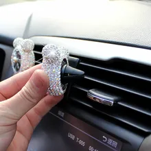 Mr Tea Творческий освежитель воздуха С кристалалми и стразами твердые духи запах на выходе Vent клип Стайлинг Air Force вентилятор духи авто Interio