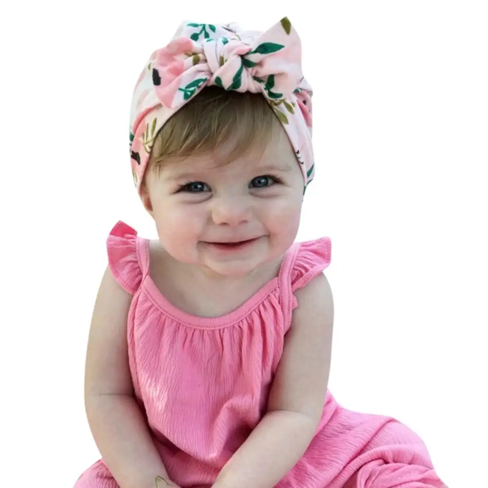 

Fashion Baby Hat Spring Summer Autumn Hot Sale Toddler Kids Boy Girl Cap Sun Hat Floral Bowknot Cap Toddler Turban Photo Props