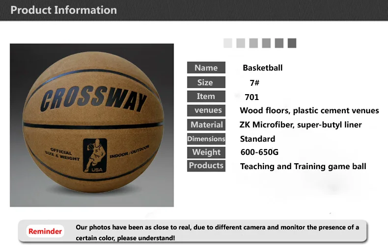 Бренд CROSSWAY 701 баскетбольный мяч ZK из микрофибры А+++ качественный баскетбольный Официальный Размер 7 и вес баскетбольный мяч игла и сетка